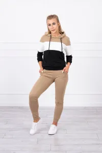 Legínovo Súprava v pestrofarebných pásoch khaki+sivá Farba: Khaki, Veľkosť: UNI