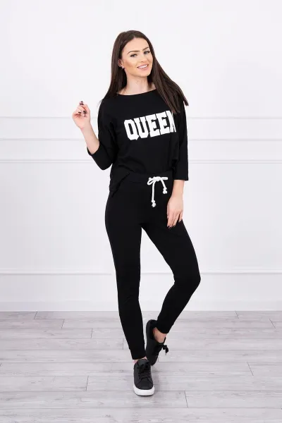 Legínovo Súprava s potlačou Queen čierna Farba: Čierna, Veľkosť: UNI