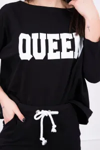 Legínovo Súprava s potlačou Queen čierna Farba: Čierna, Veľkosť: UNI