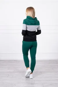 Legínovo Súprava v pestrofarebných pásoch khaki+sivá Farba: Khaki, Veľkosť: UNI