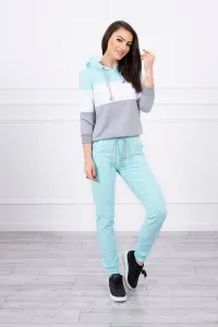Legínovo Súprava v pestrofarebných pásoch khaki+sivá Farba: Khaki, Veľkosť: UNI