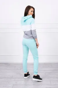 Legínovo Súprava v pestrofarebných pásoch khaki+sivá Farba: Khaki, Veľkosť: UNI