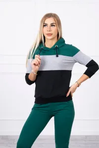 Legínovo Súprava v pestrofarebných pásoch khaki+sivá Farba: Sivá, Veľkosť: UNI