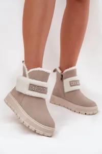 Lee Cooper WINTER W Dámska zimná obuv, béžová, veľkosť