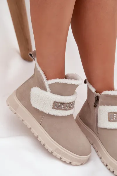 Lee Cooper WINTER W Dámska zimná obuv, béžová, veľkosť