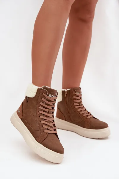 Lee Cooper WINTER W Dámska zimná obuv, hnedá, veľkosť