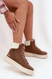 Lee Cooper WINTER W Dámska zimná obuv, hnedá, veľkosť