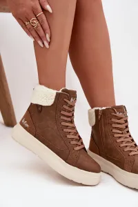 Lee Cooper WINTER W Dámska zimná obuv, hnedá, veľkosť
