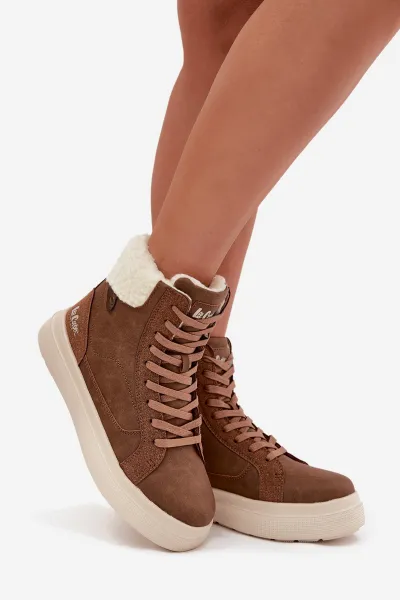 Lee Cooper WINTER W Dámska zimná obuv, hnedá, veľkosť