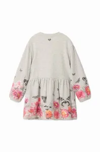 Dievčenské šaty Desigual béžová farba, mini, áčkový strih, 24WGVK09
