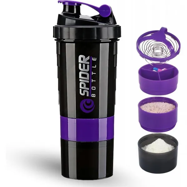Livefy šejker Twist 500ml, čierny / fialový