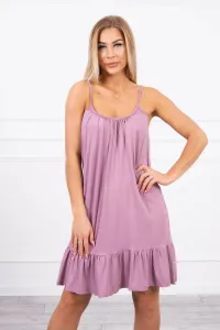 Legínovo Šaty na tenkých ramienkach púdrovo ružové Farba: Khaki, Veľkosť: UNI