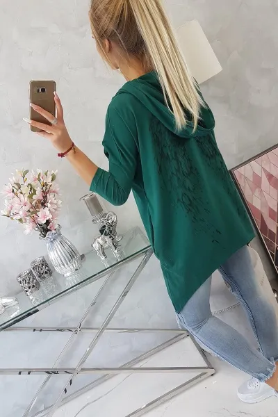 Legínovo Mikina s potlačou krídel zelená Farba: Zelená, Veľkosť: UNI