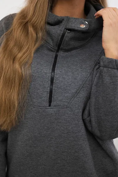Legínovo Mikina s kapucňou mocca Farba: Khaki, Veľkosť: UNI