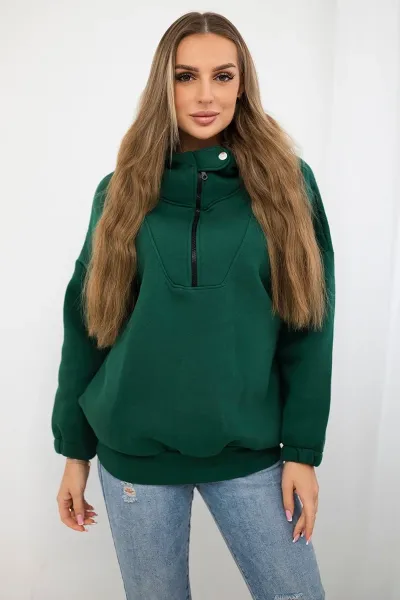 Legínovo Mikina s kapucňou mocca Farba: Khaki, Veľkosť: UNI