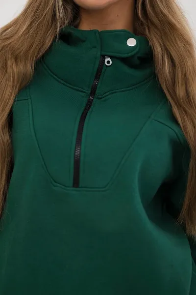 Legínovo Mikina s kapucňou mocca Farba: Khaki, Veľkosť: UNI