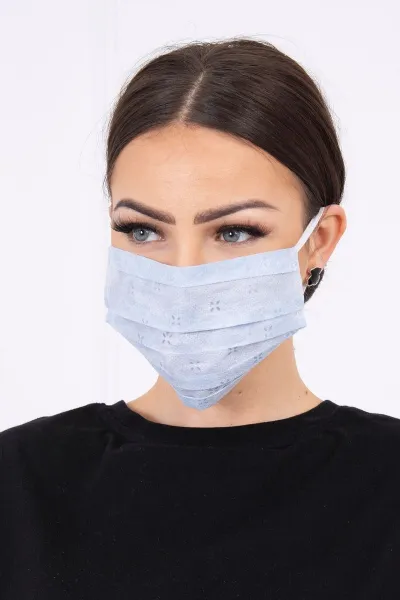 Legínovo Jednorazové chirurgické trojvrstvové rúško s filtrom Farba: Modrá, Veľkosť: UNI