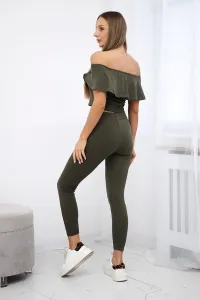 Legínovo Súprava s volánikom khaki Farba: Khaki, Veľkosť: UNI