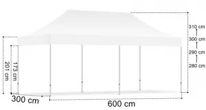 Záhradný párty stan EXPRESS modrý 3x6 m