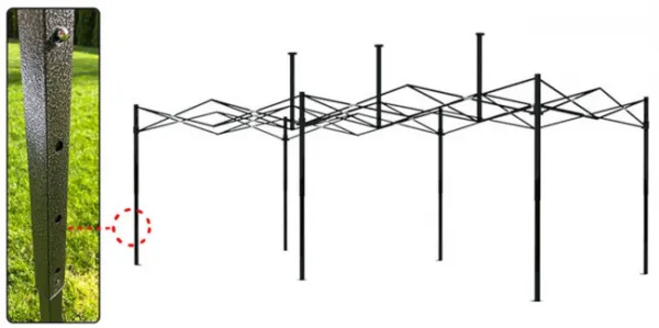 Záhradný párty stan EXPRESS modrý 3x6 m