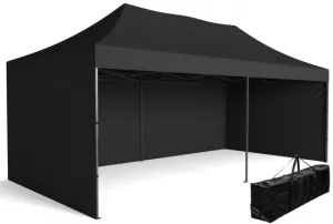 TZB Výškově nastavitelný zahradní párty stan Epresso 3x6 m černý