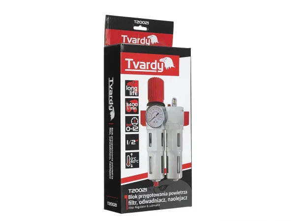 Tvardy vzduchová prípravná jednotka 1/2" – filter-regulátor s maznicou