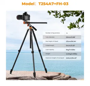 K&F Concept K&F T254A7+FH-03 35807