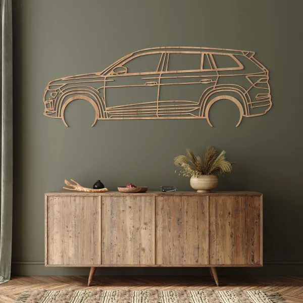 Drevená silueta auta - Škoda Kodiaq