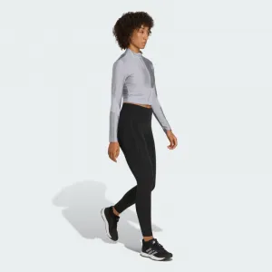 Dámska tréningová mikina so zipsom ADIDAS HYG SHN TRACK J HALSIL GREY