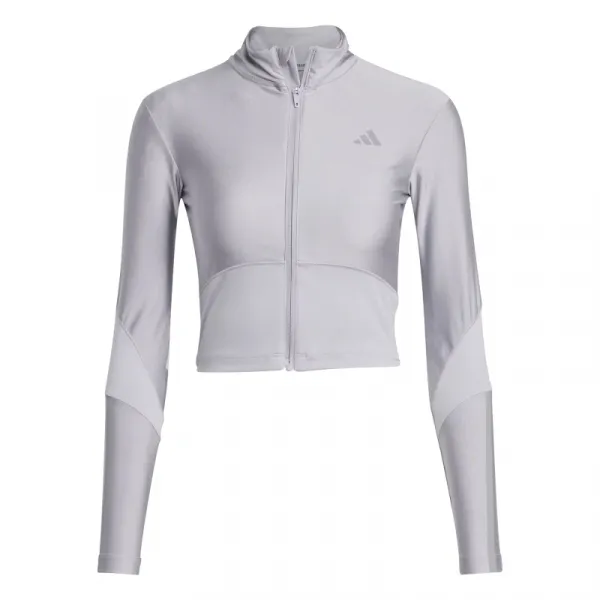 Dámska tréningová mikina so zipsom ADIDAS HYG SHN TRACK J HALSIL GREY