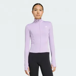 Dámska tréningová mikina so zipsom ADIDAS WE ZP THRU JKT POWPLU