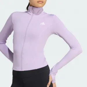 Dámska tréningová mikina so zipsom ADIDAS WE ZP THRU JKT POWPLU