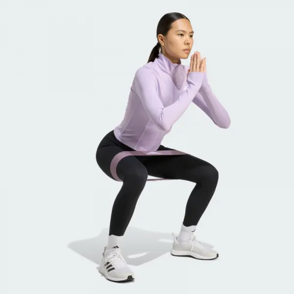 Dámska tréningová mikina so zipsom ADIDAS WE ZP THRU JKT POWPLU
