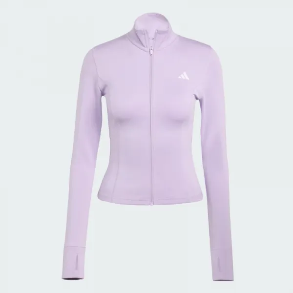 Dámska tréningová mikina so zipsom ADIDAS WE ZP THRU JKT POWPLU