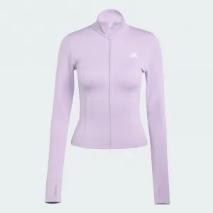 Dámska tréningová mikina so zipsom ADIDAS WE ZP THRU JKT POWPLU
