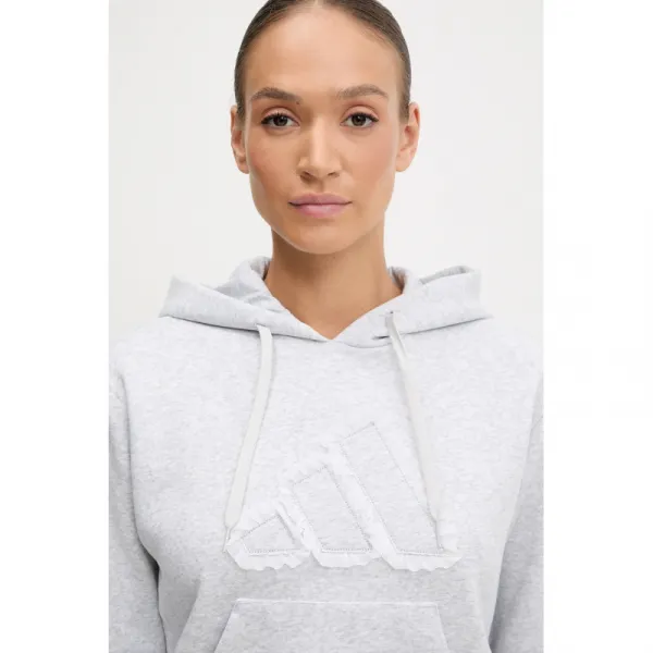 Dámska mikina s kapucňou ADIDAS W CO RUFF HD LGREYH