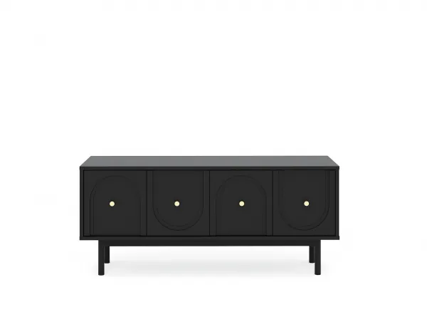 Vivaldi TV stolík Mazoma 154 cm čierny/zlatý