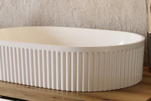 Comad Závesná skrinka Nova Cashmere Beyond I s doskou a umývadlom 80 cm kašmírová/dub casella