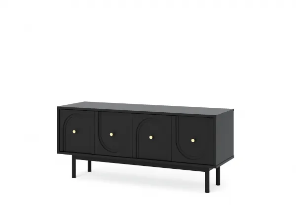Vivaldi TV stolík Mazoma 154 cm čierny/zlatý