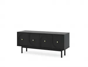 Vivaldi TV stolík Mazoma 154 cm čierny/zlatý