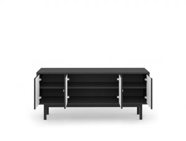 Vivaldi TV stolík Mazoma 154 cm čierny/zlatý