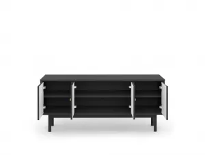 Vivaldi TV stolík Mazoma 154 cm čierny/zlatý