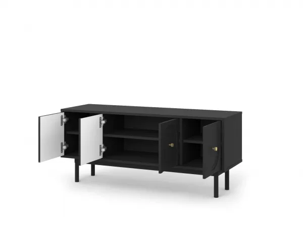 Vivaldi TV stolík Mazoma 154 cm čierny/zlatý