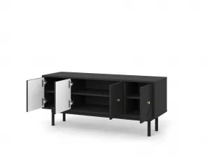 Vivaldi TV stolík Mazoma 154 cm čierny/zlatý