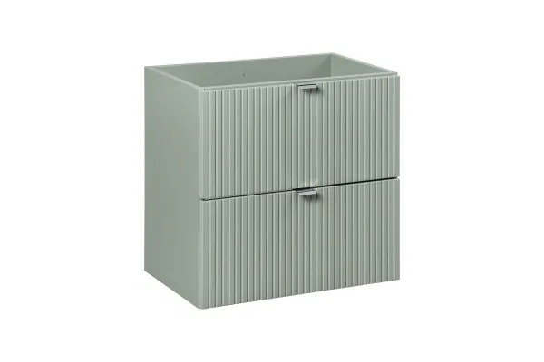 Comad Závesná skrinka Line Reed Green Beyond s doskou a umývadlom 80 cm zelená/dub casella