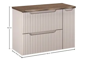 ArtCom Kúpeľňová skrinka s doskou NOVA Cashmere D80/1 | 80 cm