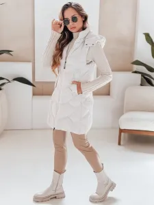 Dámska prešívaná vesta s kapucňou