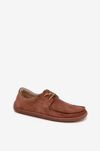 Dámske barefoot mokasíny z prírodného semišu