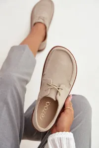 Dámske barefoot mokasíny z prírodného semišu