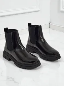 Čierne Chelsea členkové topánky